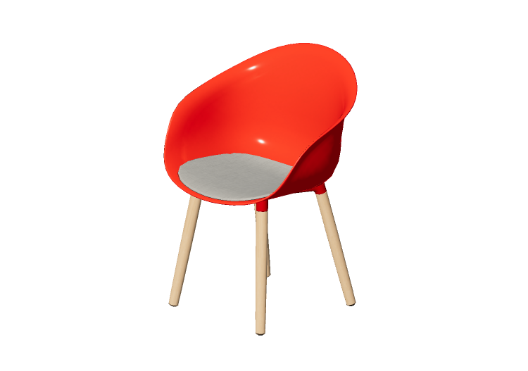 Sedie 3D - Sedia con seduta imbottita - Allermuir - Kin -... Sedie 3D - Sedia con seduta imbottita - Allermuir - Kin -...