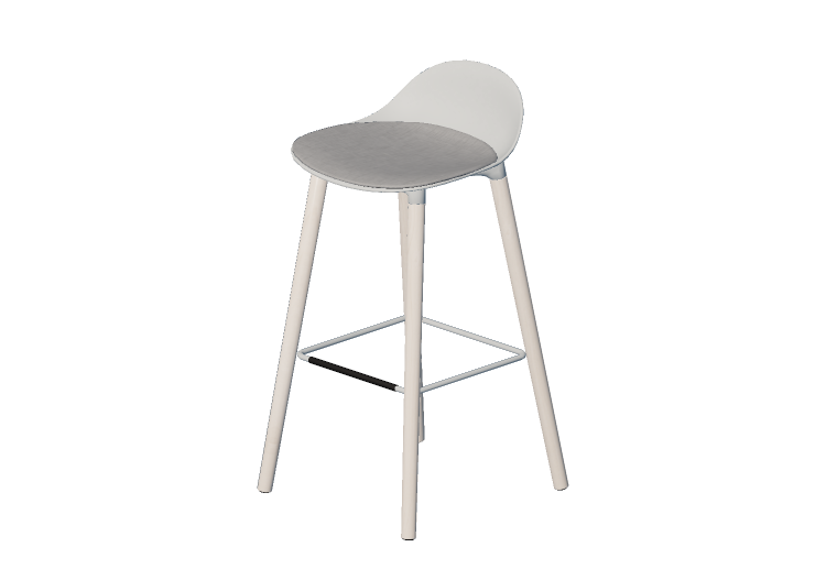 Sillas 3D - Taburete con asiento acolchado - Allermuir -... Sillas 3D - Taburete con asiento acolchado - Allermuir -...