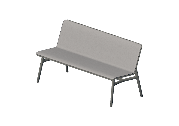 Banc 3D - Banc avec assise rembourrée - Allermuir - Axyl... Banc 3D - Banc avec assise rembourrée - Allermuir - Axyl...