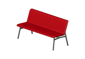 3D Benches - Fully upholstered bench - Allermuir - Axyl Bench - AXLB16U3