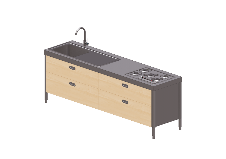 Cocinas 3D - Cocina componible - Alpes Inox - Alpes Inox Cocinas 3D - Cocina componible - Alpes Inox - Alpes Inox