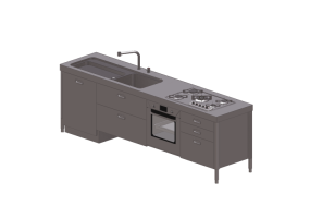 3D Kitchens - Fitted kitchen - Alpes Inox