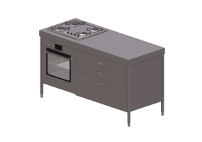 Cozinhas 3D - Elemento de cozinha - Alpes Inox