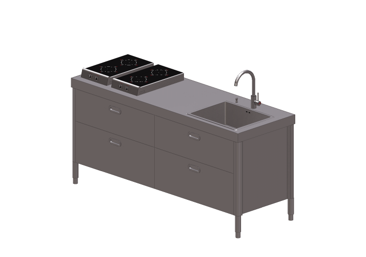 Cozinhas 3D - Cozinha componível - Alpes Inox - Alpes Inox Cozinhas 3D - Cozinha componível - Alpes Inox - Alpes Inox