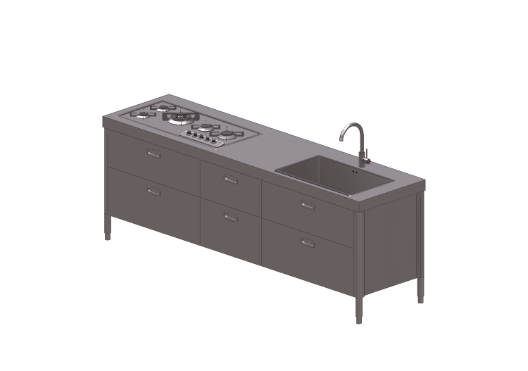 Cuisine 3D - Cuisine modulaire - Alpes Inox - Alpes Inox Cuisine 3D - Cuisine modulaire - Alpes Inox - Alpes Inox