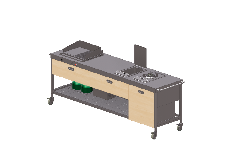 Cucine 3D - Grill a gas con friggitrice e fornello - Alpes... Cucine 3D - Grill a gas con friggitrice e fornello - Alpes...