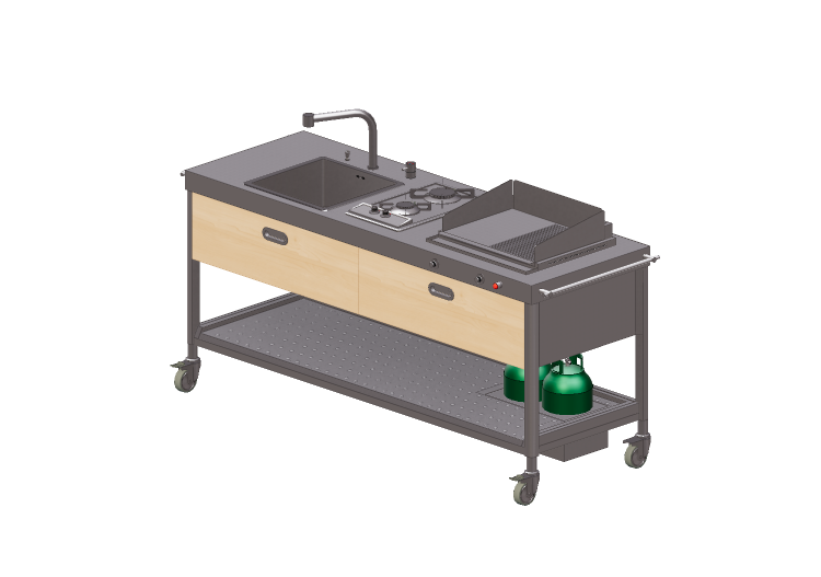 Cocinas 3D - Cocina componible para outdoor - Alpes Inox -... Cocinas 3D - Cocina componible para outdoor - Alpes Inox -...