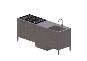 Cozinhas 3D - Cozinha compon&iacute;vel - Alpes Inox