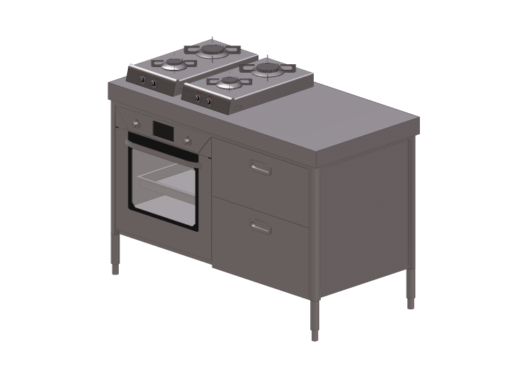 Cozinhas 3D - Elemento de cozinha - Alpes Inox - Alpes Inox Cozinhas 3D - Elemento de cozinha - Alpes Inox - Alpes Inox