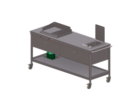 Cuisine 3D - Grill &agrave; gaz avec friteuse - Alpes Inox
