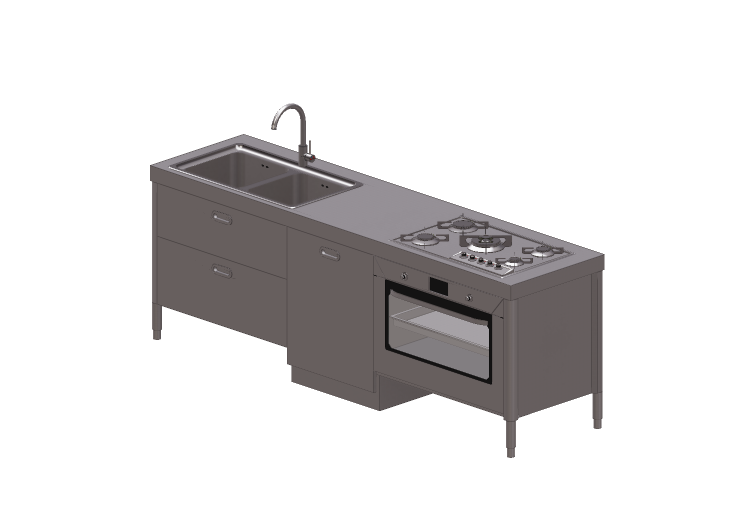 Cuisine 3D - Cuisine modulaire - Alpes Inox - Alpes Inox Cuisine 3D - Cuisine modulaire - Alpes Inox - Alpes Inox
