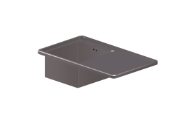 3D Sp&uuml;lbecken - Sp&uuml;lbecken aus Metall - Alpes Inox - LFRS+587+1V1SL