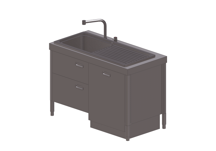 3D Sinks - Washbasin with drawers and dishwasher - Alpes... 3D Sinks - Washbasin with drawers and dishwasher - Alpes...
