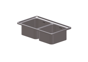 Lavelli 3D - Lavabo in metallo - Alpes Inox - 872V