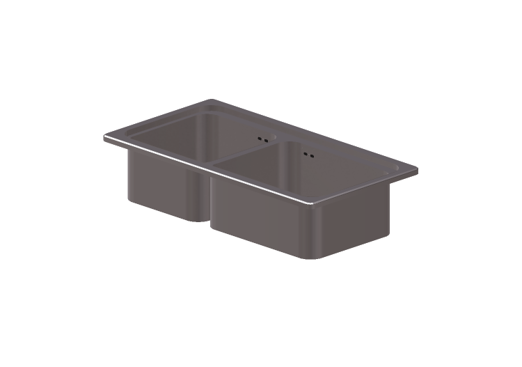 Lavatórios 3D - Pia de metal - Alpes Inox - F+599+2V -... Lavatórios 3D - Pia de metal - Alpes Inox - F+599+2V -...