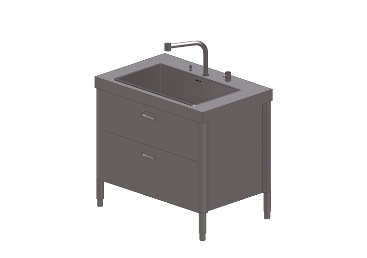 3D Spülbecken - Spülbecken mit Schubladen - Alpes Inox -... 3D Spülbecken - Spülbecken mit Schubladen - Alpes Inox -...