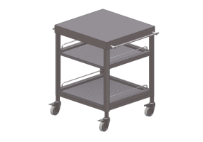 Columnas 3D - Columna con estantes - Alpes Inox