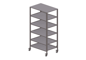 Columnas 3D - Columna con estantes - Alpes Inox