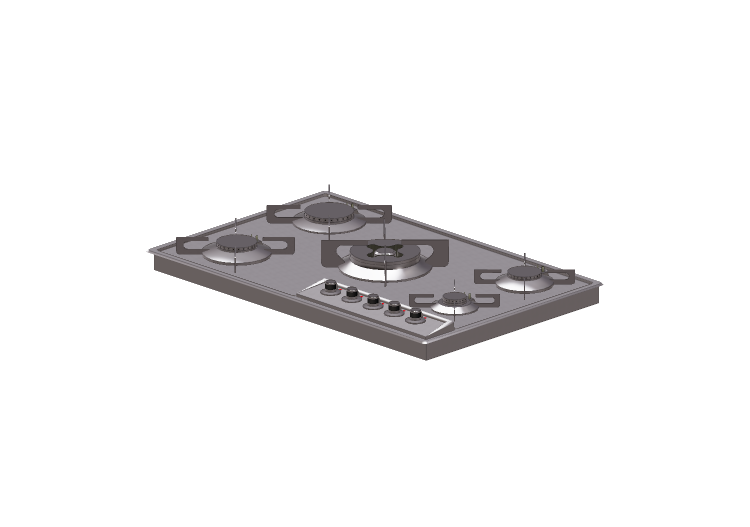 Eletrodomésticos 3D - Fogão a gás - Alpes Inox - F+579+4GTC... Eletrodomésticos 3D - Fogão a gás - Alpes Inox - F+579+4GTC...