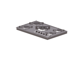 3D Electrical Appliances - Fornello a gas - Alpes Inox - F+579+4GTC
