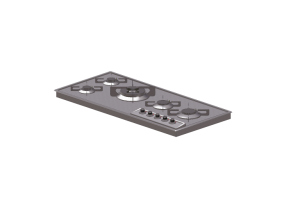 3D Electrical Appliances - Gas cooker - Alpes Inox - F+499+4GTC