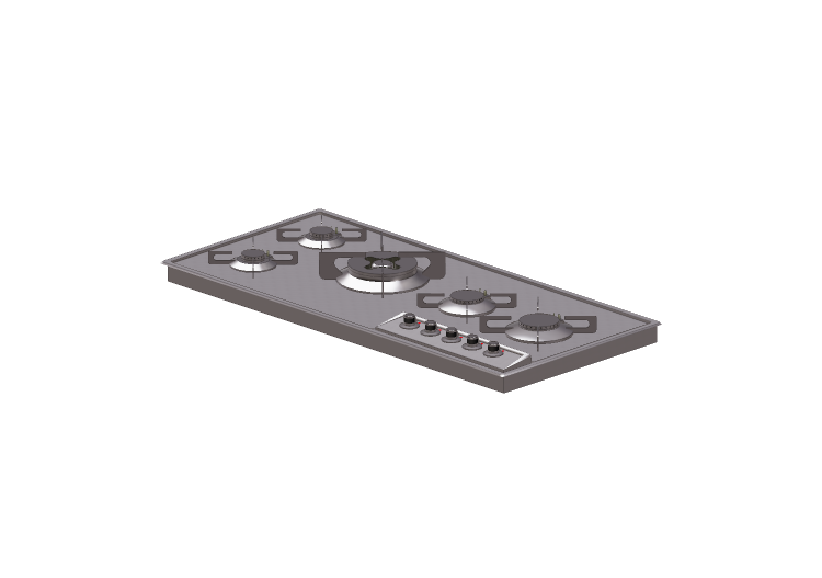 Electroménagers 3D - Plaque de cuisson à gaz - Alpes Inox -... Electroménagers 3D - Plaque de cuisson à gaz - Alpes Inox -...