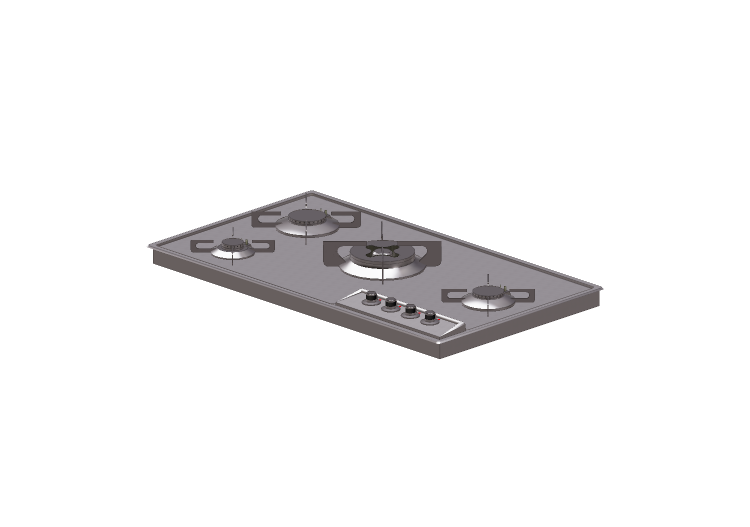 Electrodomésticos 3D - Cocina de gas - Alpes Inox -... Electrodomésticos 3D - Cocina de gas - Alpes Inox -...