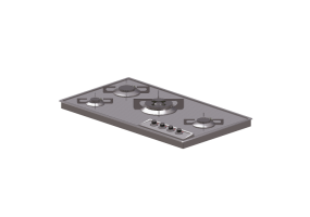 3D Electrical Appliances - Fornello a gas - Alpes Inox - F+489+3GTC