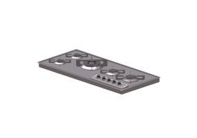 Electrodom&eacute;sticos 3D - Cocina de gas - Alpes Inox - F+499+4GTC