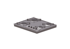 Eletrodom&eacute;sticos 3D - Fog&atilde;o a g&aacute;s - Alpes Inox - F+559+4G