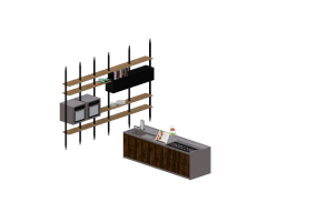 Cocinas 3D - Cocina completa de electrodom&eacute;stisco - Alta - Sistema 22.2 - Ambiente 06