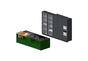 Cocinas 3D - Cocina completa de electrodom&eacute;stisco - Alta - Sistema 22 - Ambiente 01
