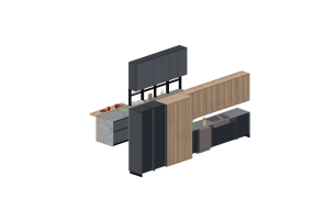 Cucine 3D - Cucina completa di elettrodomestici - Alta - Sistema 22.2 - Ambiente 04