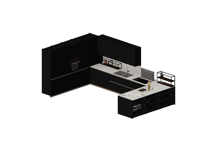 3D Kitchens - Full sized kitchen with appliances - Alta -... 3D Kitchens - Full sized kitchen with appliances - Alta -...