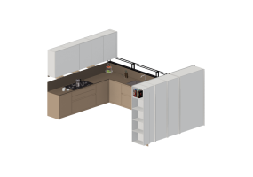 Cocinas 3D - Cocina completa de electrodom&eacute;stisco - Alta - Sistema 22 - Ambiente 02
