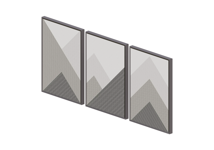 Quadri 3D - Composizione di tre quadri – Ammo Quadros -... Quadri 3D - Composizione di tre quadri – Ammo Quadros -...