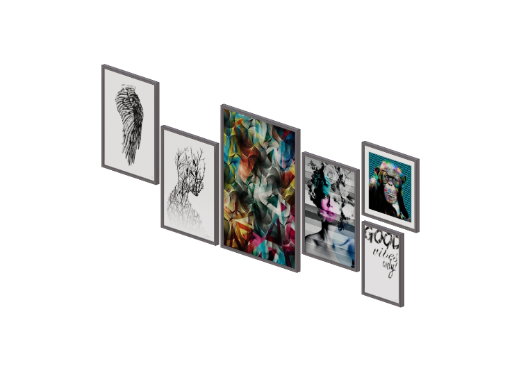 Quadros 3D - Arranjo de seis quadros – Ammo Quadros - Ammo... Quadros 3D - Arranjo de seis quadros – Ammo Quadros - Ammo...
