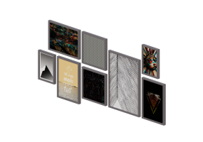 3D Paintings - Composition of 8 Paintings &ndash; Ammo Quadros