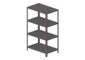3d H&auml;ngeschr&auml;nke - Regal komplett mit F&auml;chern - Angelo Po - 10SR