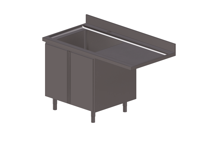 Lavatórios 3D - Móvel para cozinha com pia e lava-louça -... Lavatórios 3D - Móvel para cozinha com pia e lava-louça -...