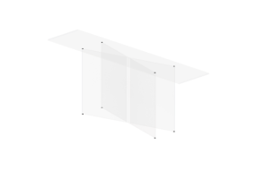 Mesas 3D - Aparador de vidro - Artzzi - Linha
