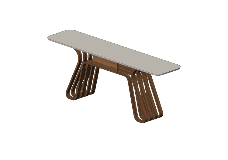Tavoli 3D - Tavolo consolle in legno - Artzzi - Flow -... Tavoli 3D - Tavolo consolle in legno - Artzzi - Flow -...