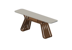 3D Tables - Wood Console Table - Artzzi - Flow