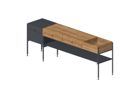 Mesas 3D - Mesa consola en madera - Artzzi - Vitrola