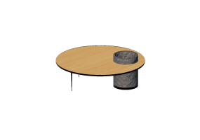 Mesas 3D - Mesa de centro de madeira - Artzzi - Couture