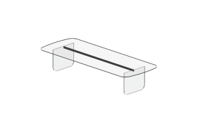 Tables 3D - Petite table en verre - Artzzi - Bronzo
