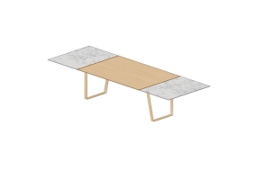 Mesas 3D - Mesa de madeira e m&aacute;rmore - Artzzi - Asa