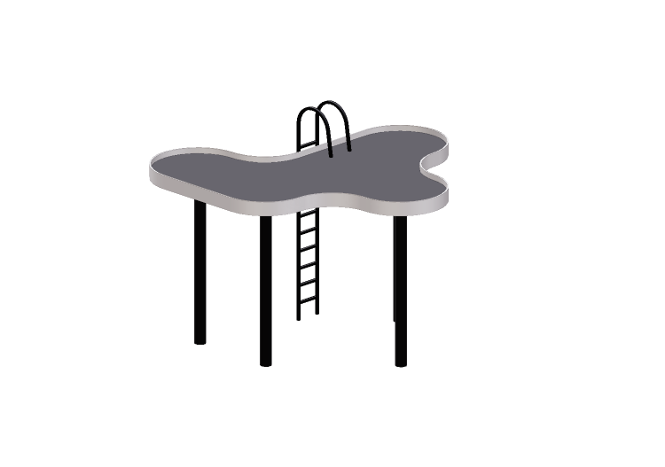 Tables 3D - Petite table en métal - Artzzi - Swimmingpool -... Tables 3D - Petite table en métal - Artzzi - Swimmingpool -...