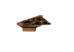 Mesas 3D - Mesa de centro de madeira e m&aacute;rmore - Artzzi - Alm