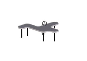 Tables 3D - Petite table en m&eacute;tal - Artzzi - Swimmingpool